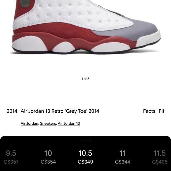 Air Jordan 13 Retro “Grey Toe'” (2014) ⚠️ BARELY WORN - Picture 3 of 3